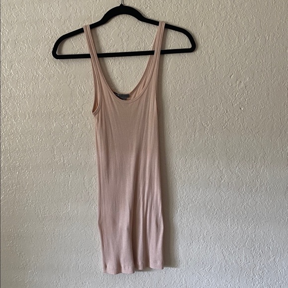 Vince Pima Cotton Scoop Neck Tank In Rose Water Size M Ribbed Luxury Soft - Picture 5 of 8